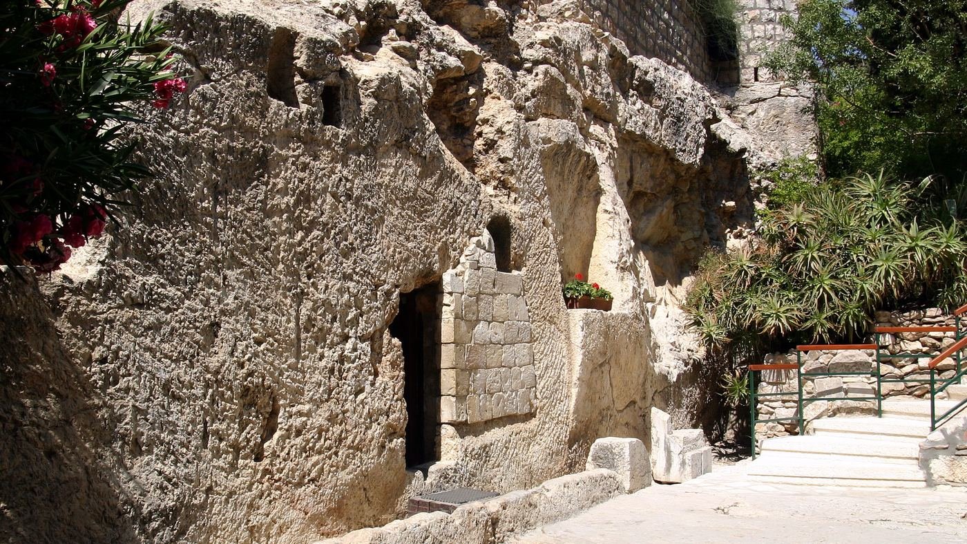 Rock-cut tomb entrance, Jerusalem